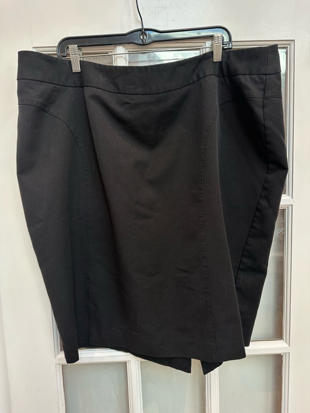 Vintage Torrid Y2K Black Ponte Pencil Midi Skirt Chic Career Goth Plus Size 22